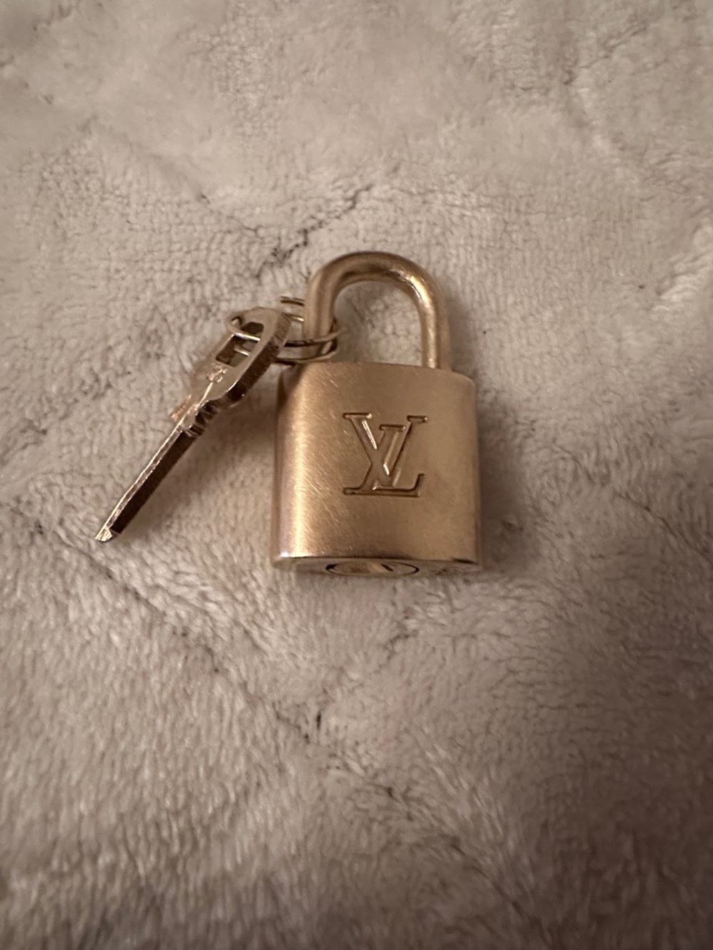 Louis Vuitton Gold-tone Padlock and Key Set-323